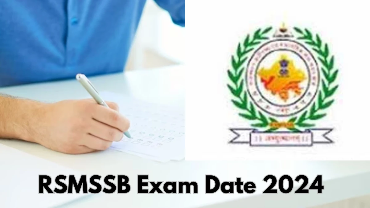 RSMSSB Exam Date 2024 Check Date Sheet / Time Table of Informatic Assistant rsmssb.rajasthan.gov.in - 28 Dec 2023