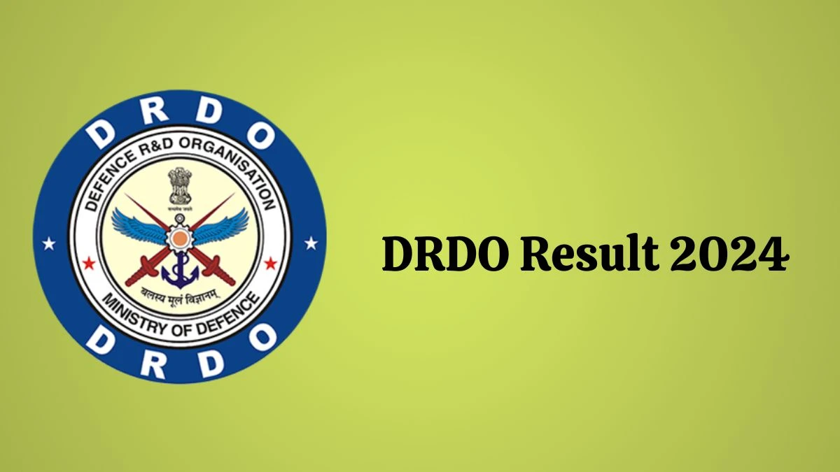 DRDO Result 2024 Declared drdo.gov.in Junior Research Fellowship Check DRDO Merit List Here - 31 Jan 2024