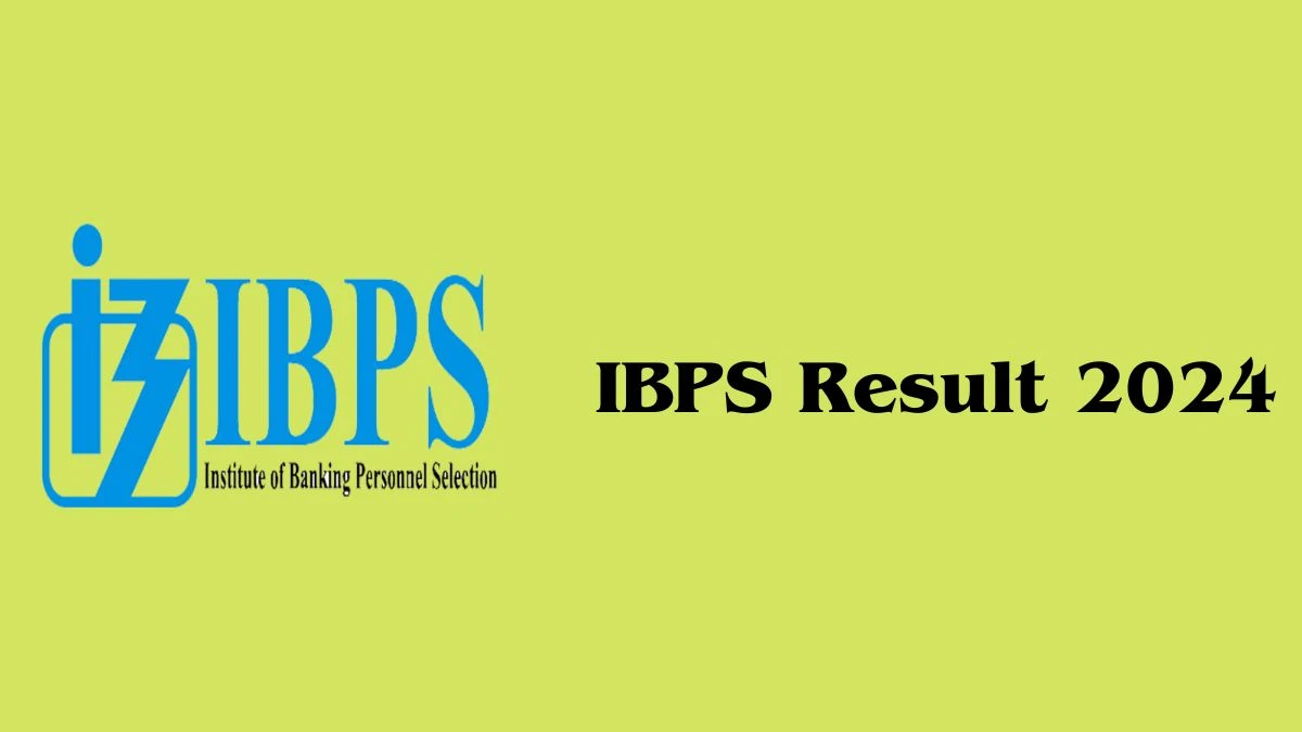 IBPS Result 2024 Declared ibps.in Probationary Officer / Management Trainee Check IBPS Merit List Here - 30 Jan 2024