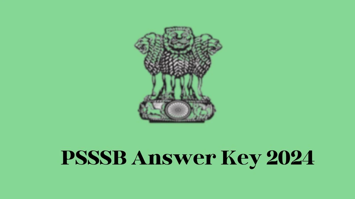 PSSSB Answer Key 2024 Out sssb.punjab.gov.in Download Senior Assistant Cum Inspector Answer Key PDF Here - 30 Jan 2024