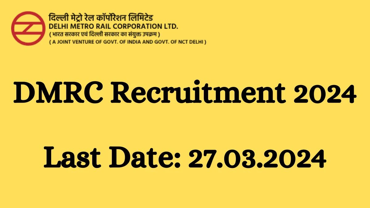 DMRC Recruitment 2024: Check Vacancies for Director Job Notification