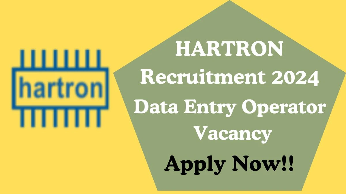 HARTRON Recruitment 2024 Data Entry Operator vacancy, Apply Online at hartron.org.in