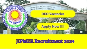 JIPMER Recruitment 2024: Check Vacancies for Data entry Operator Job Notification, Apply Online