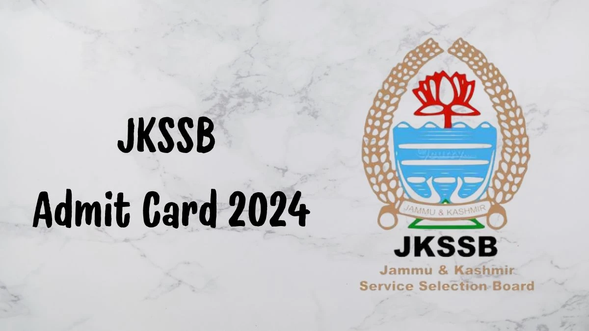 JKSSB Admit Card 2024 For Deputy Inspector released Check and Download Hall Ticket, Exam Date @ jkssb.nic.in - 29 Feb 2024