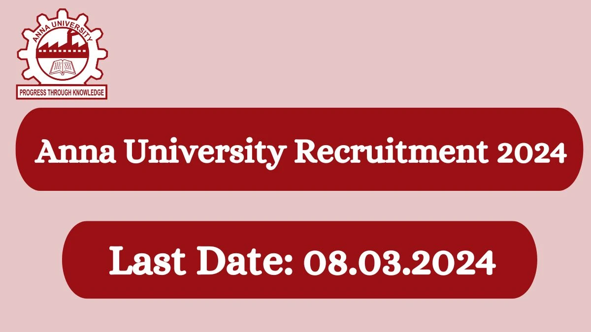 Anna University Recruitment 2024 Notification for Programme Officer, Information Officer, IT/GIS Officer, Data Entry Operator Vacancy at annauniv.edu