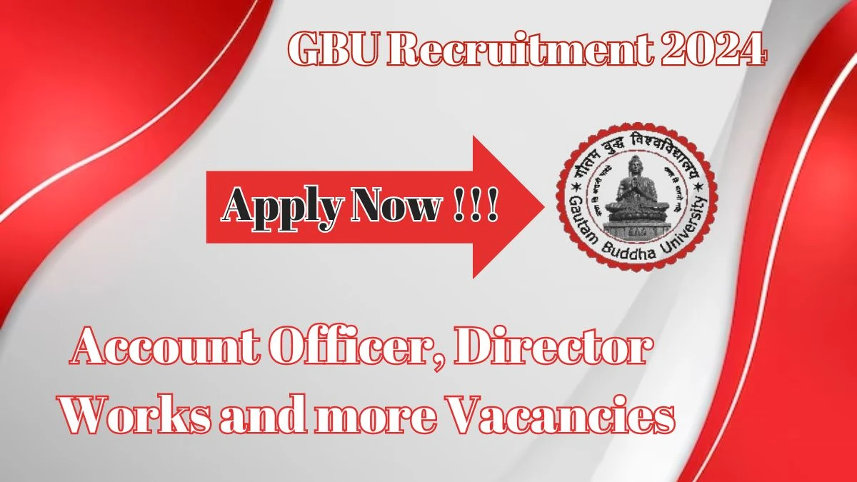 GBU Recruitment 2024: Check Vacancies for Account Officer, Director Works and more Job Notification