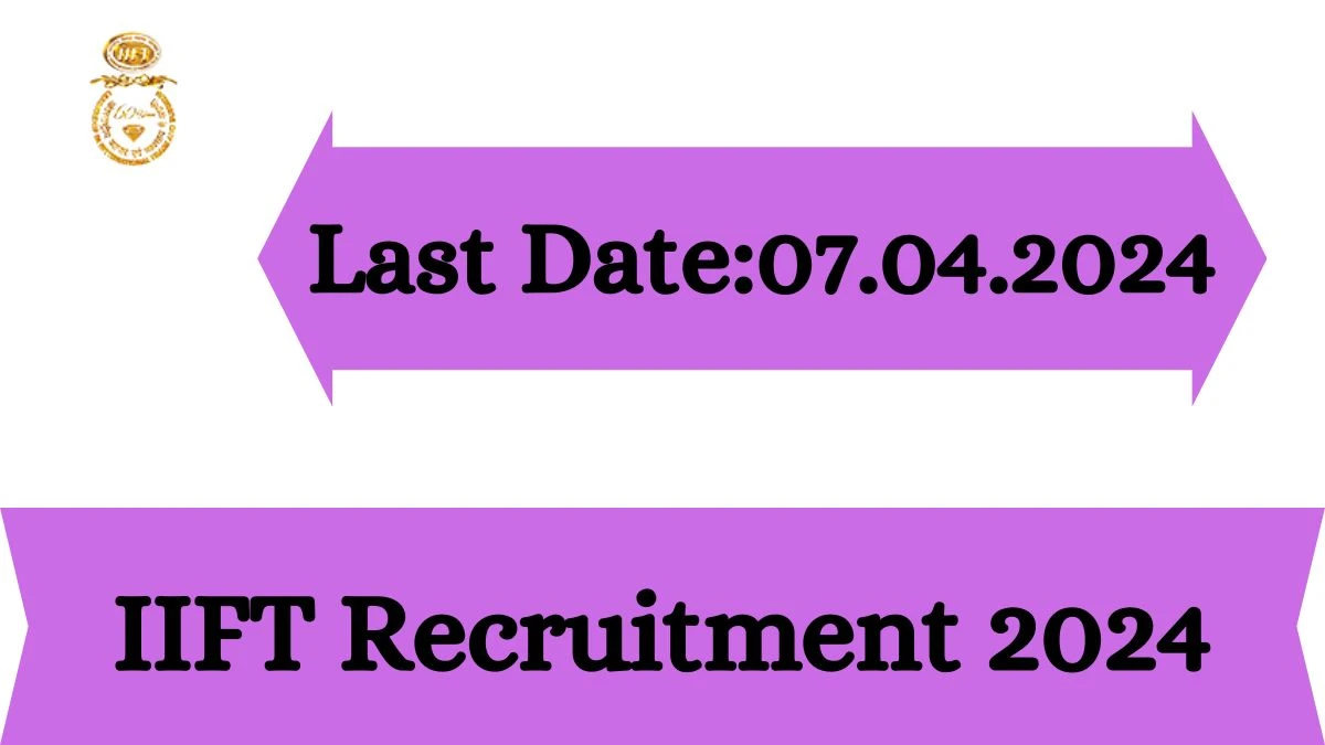 IIFT Recruitment 2024: Check Vacancies for Consultant at the level of Section Officer, Job Notification