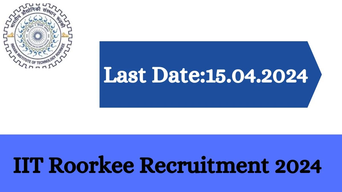 IIT Roorkee Recruitment 2024: Check Vacancies for Junior Research Fellow Job Notification, Apply Online