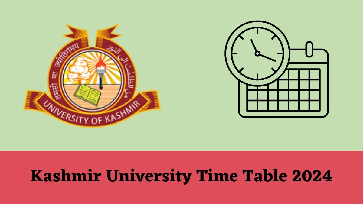 Kashmir University Time Table 2024 (Announced) Check Exam Revised Date Sheet for B. Pharma 4th Year at kashmiruniversity.net, - 08 Mar 2024