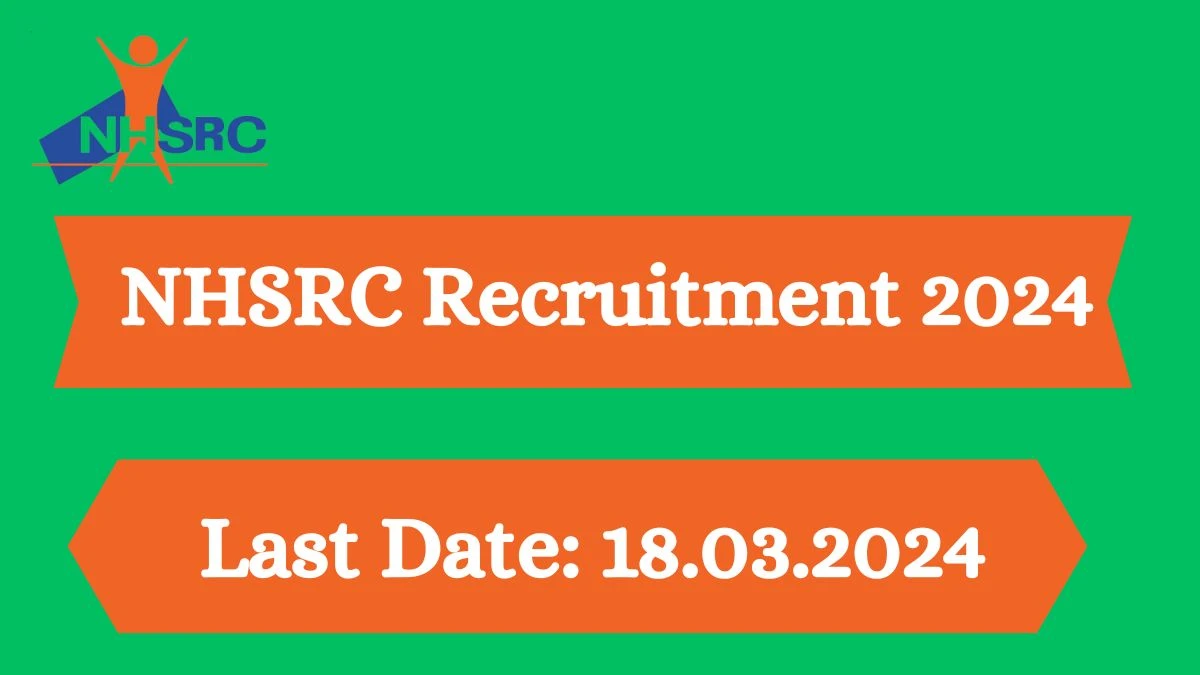 NHSRC Recruitment 2024 Notification for Consultant Vacancy at recruitment.nhsrcindia.org