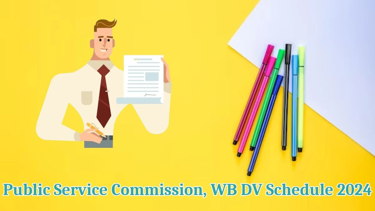 Public Service Commission, WB Senior Scientific Officer DV Schedule 2024: Check Document Verification Date @ psc.wb.gov.in - 30 March 2024