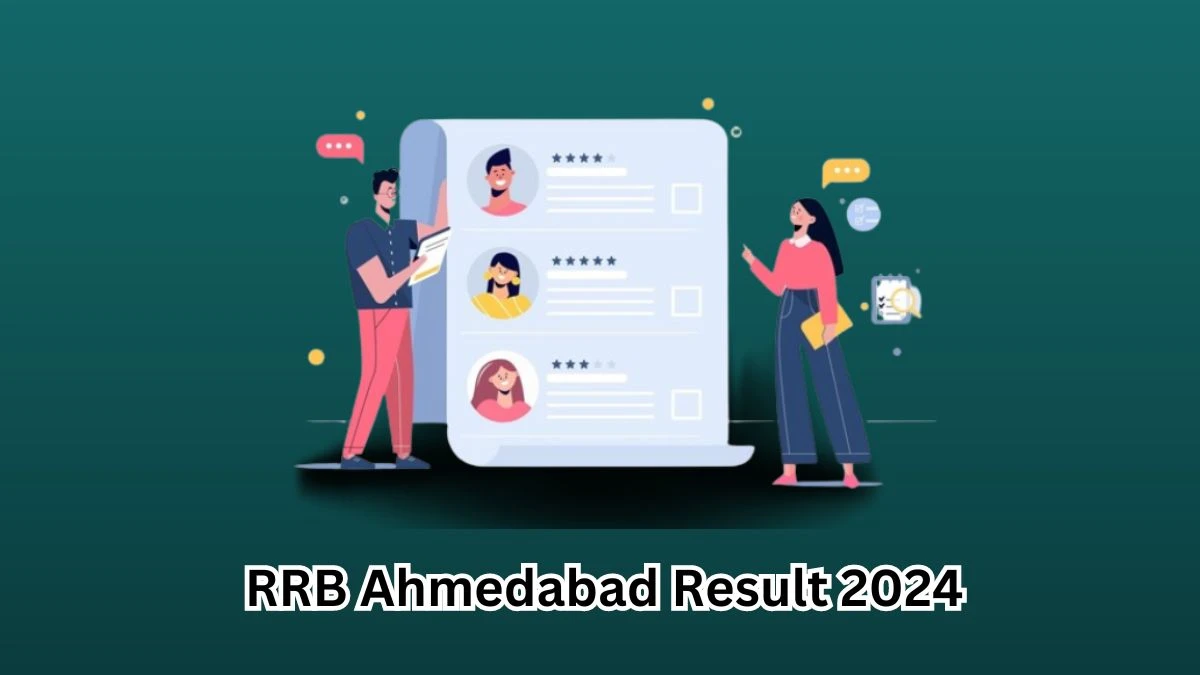 RRB Ahmedabad Result 2024 Declared rrbahmedabad.gov.in Station Master And Senior Commercial Cum Ticket Clerk Check RRB Ahmedabad Merit List Here - 13 March 2024