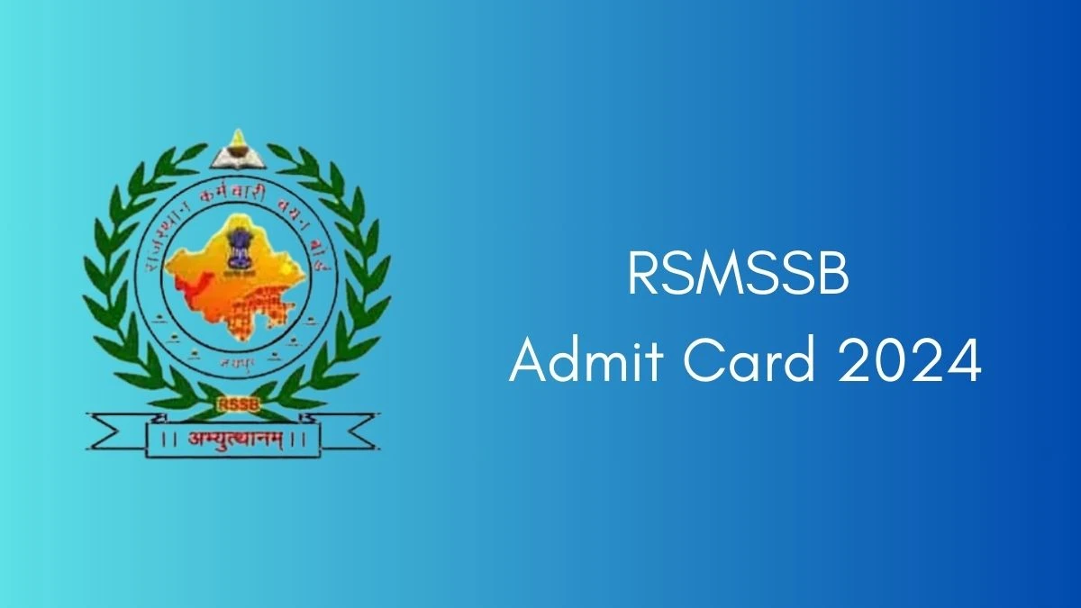 RSMSSB Admit Card 2024 For Community Health Officer released Check and Download Hall Ticket, Exam Date @ rsmssb.rajasthan.gov.in - 02 March 2024