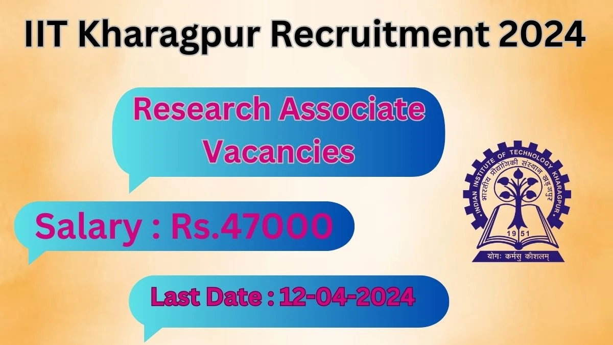 IIT Kharagpur Recruitment 2024: Check Vacancies for Research Associate Job Notification, Apply Online