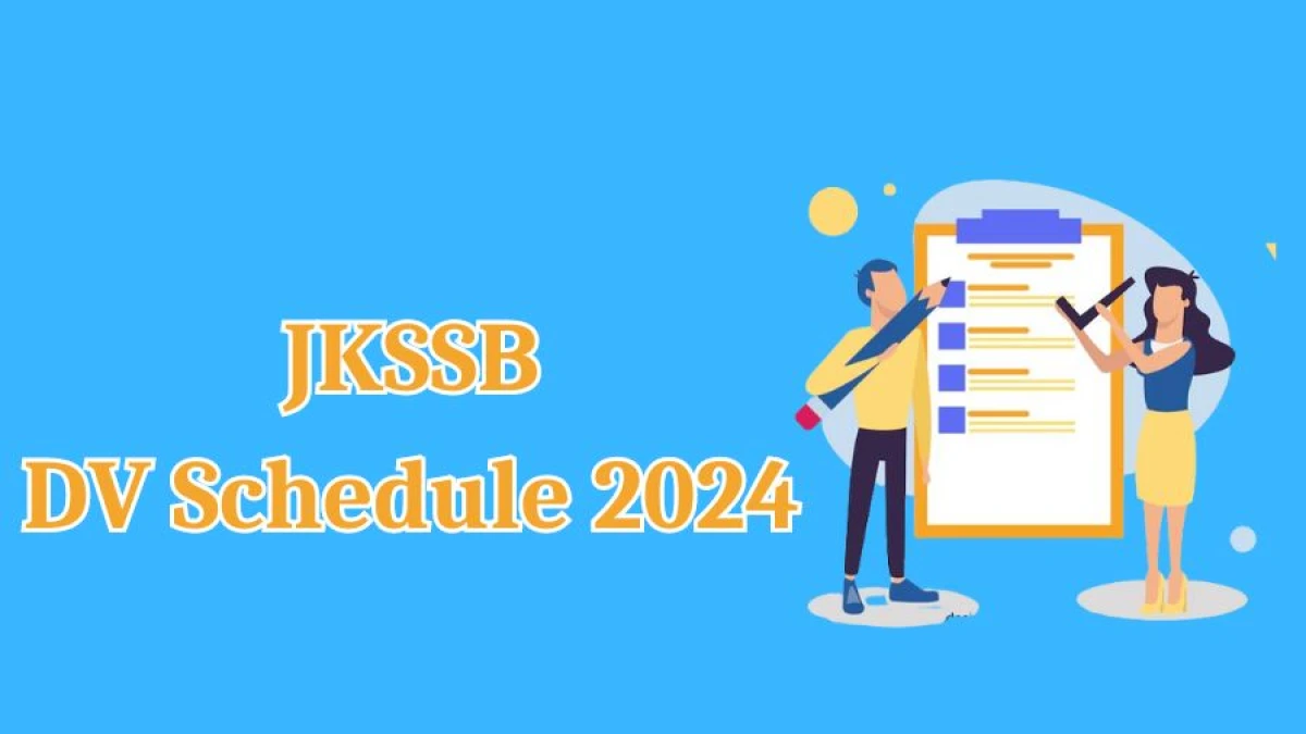 JKSSB Sub-Inspector, Finance Department DV Schedule 2024: Check Document Verification Date @ jkssb.nic.in - 04 April 2024