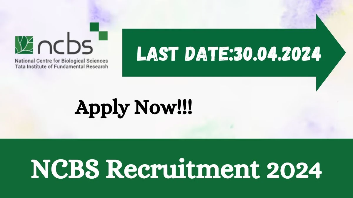 NCBS Recruitment 2024: Check Vacancies for Administrative Assistant Job Notification, Apply Online