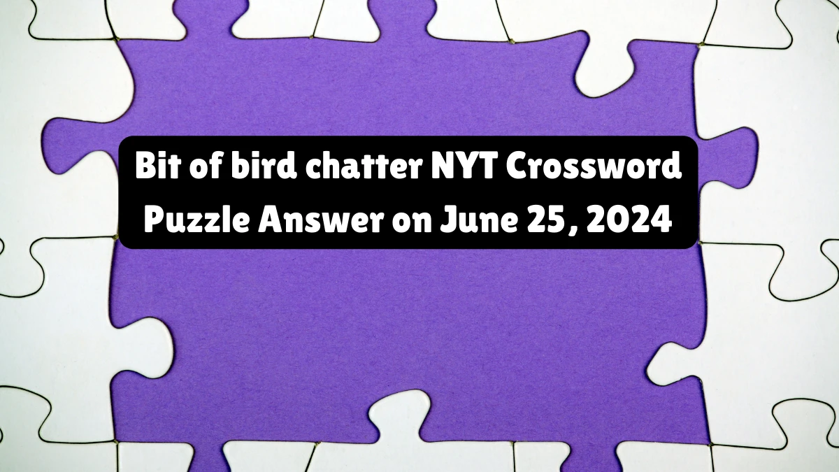 Bit of bird chatter NYT Crossword Puzzle Answer on June 25, 2024