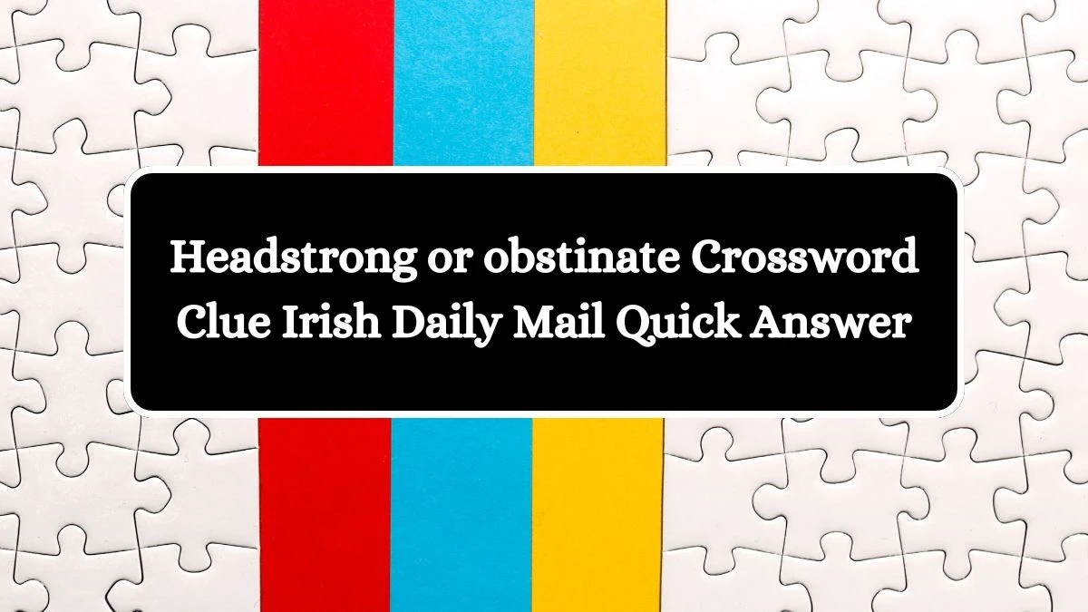 Headstrong or obstinate Crossword Clue Irish Daily Mail Quick Answer