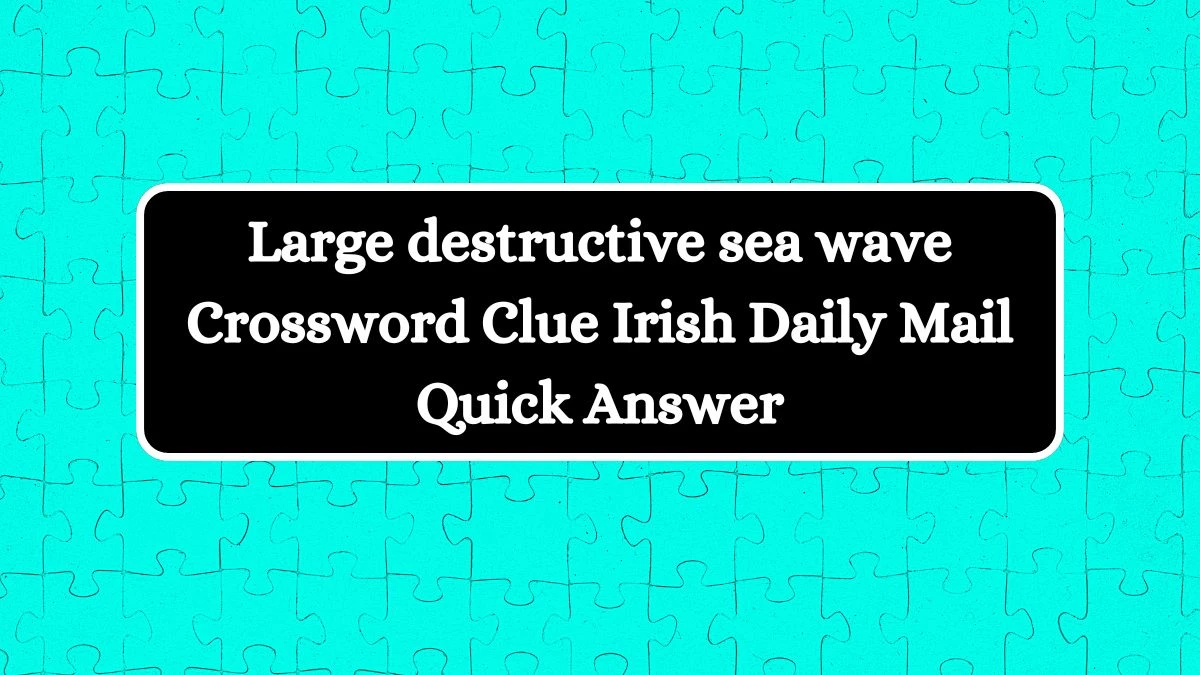 Large destructive sea wave Crossword Clue Irish Daily Mail Quick Answer