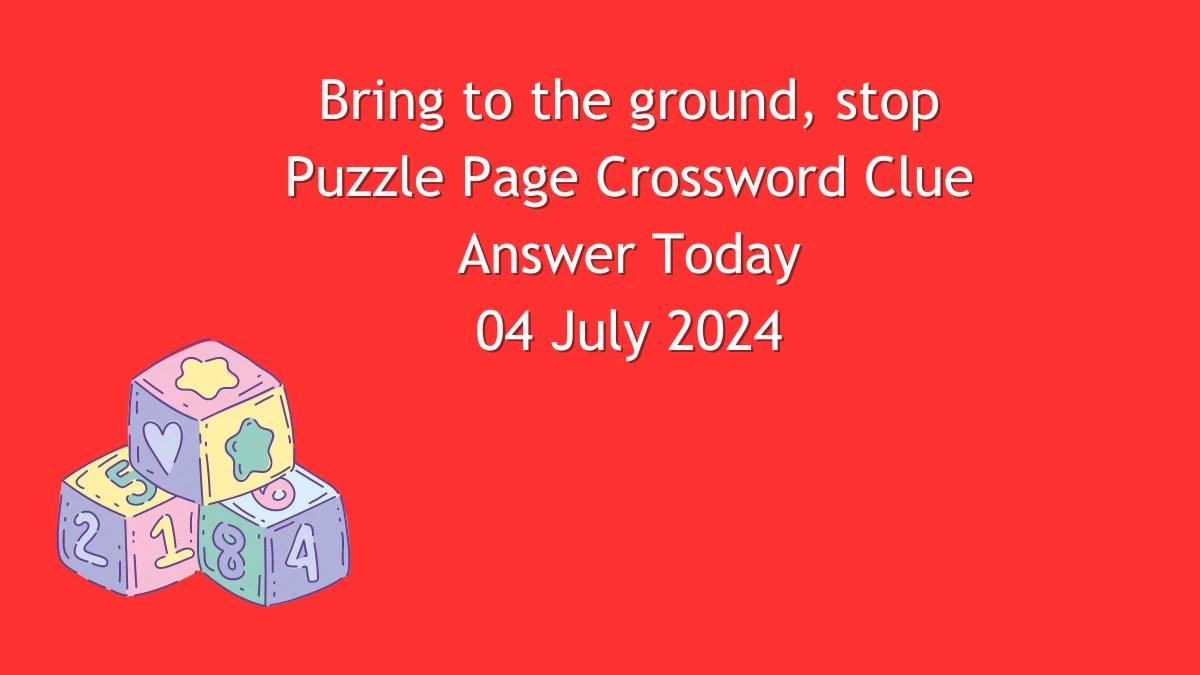 Bring to the ground, stop Puzzle Page