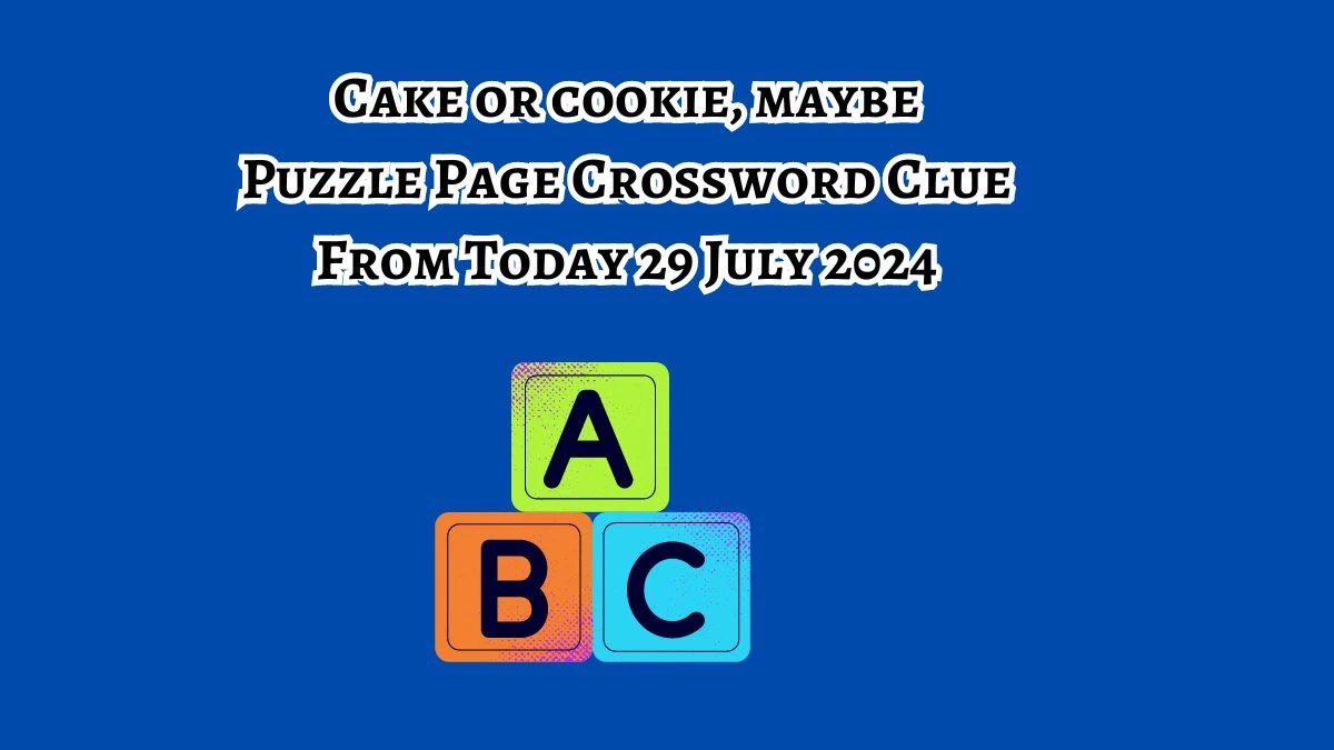 Cake or cookie, maybe Puzzle Page