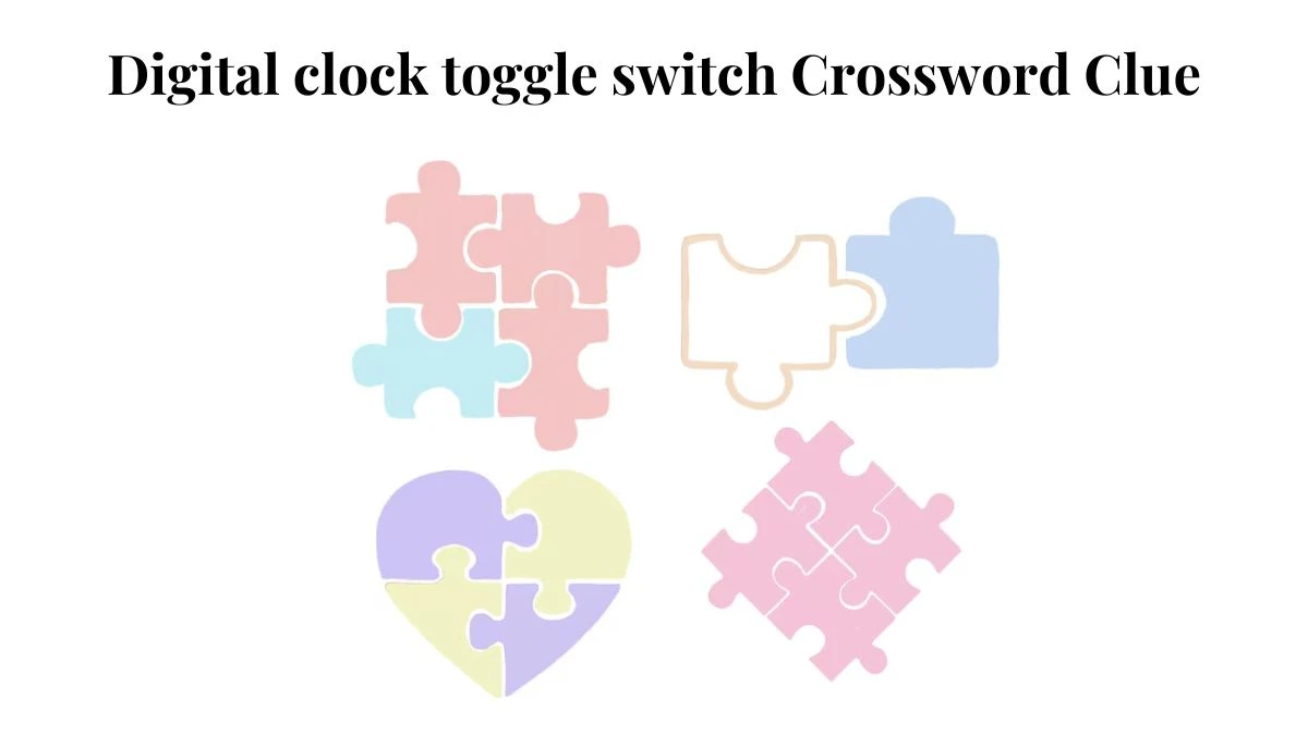 Digital clock toggle switch Crossword Clue