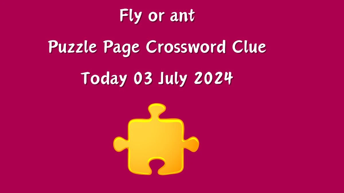 Fly or ant Crossword Clue Puzzle Page Answer