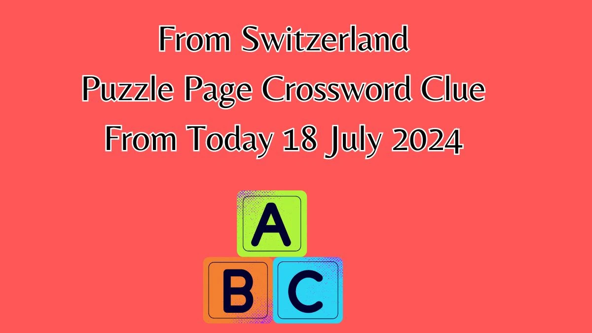 From Switzerland Puzzle Page