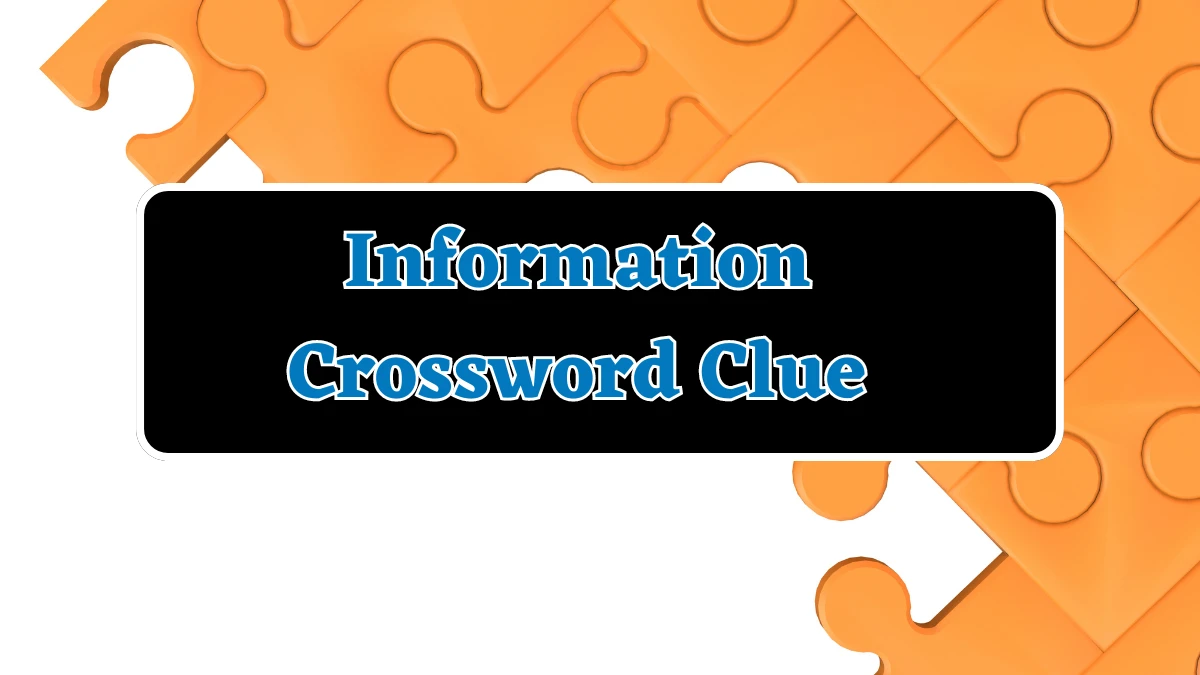 Information Crossword Clue 3 Letters