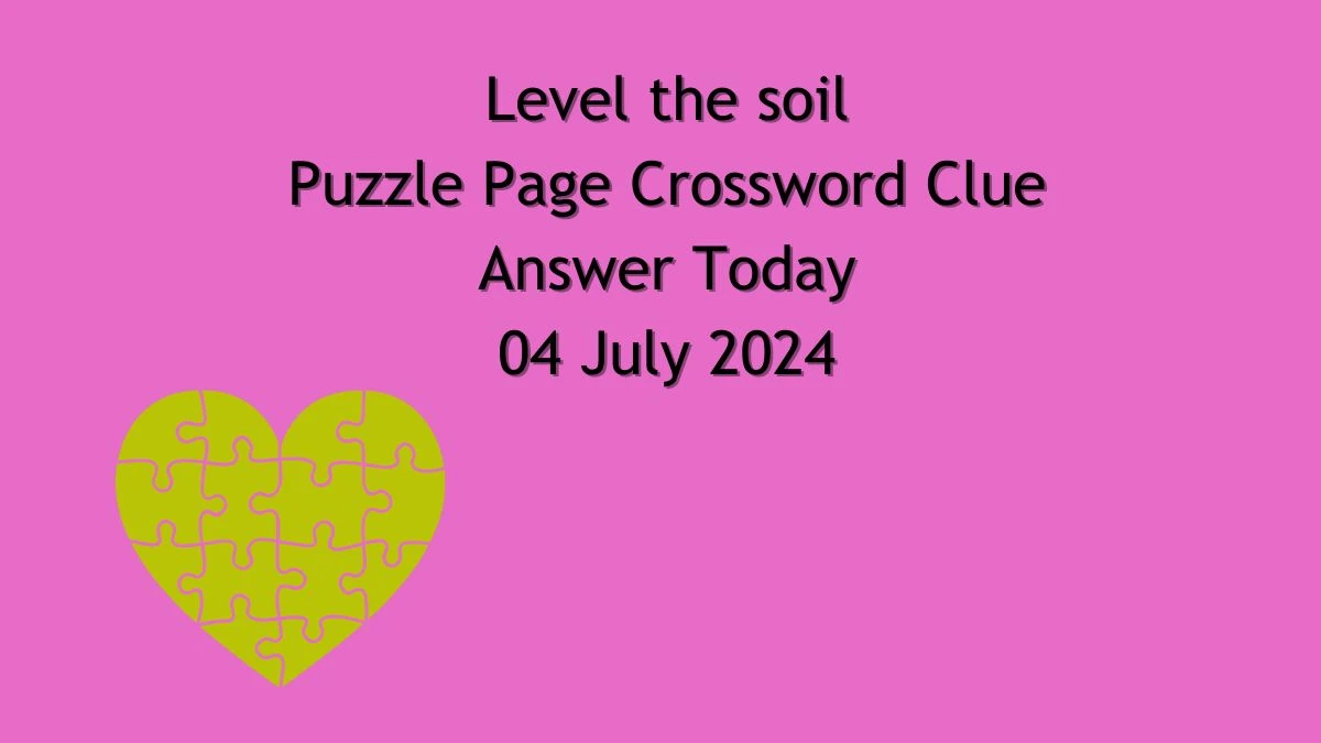 Level the soil Puzzle Page