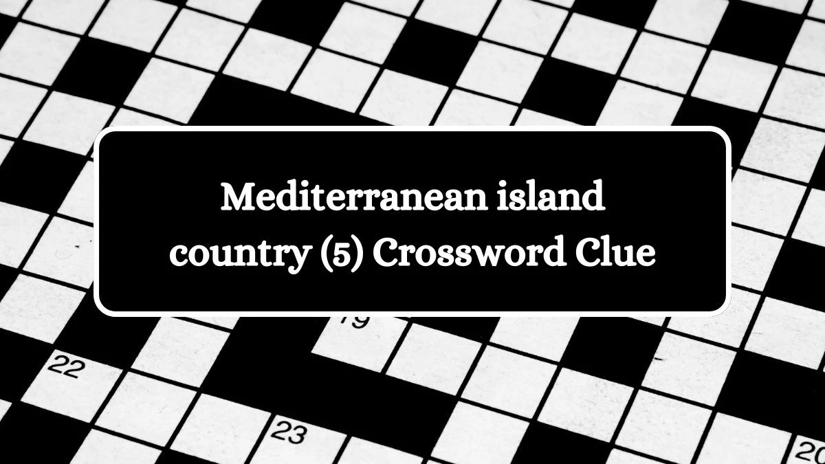 Mediterranean island country (5) Crossword Clue