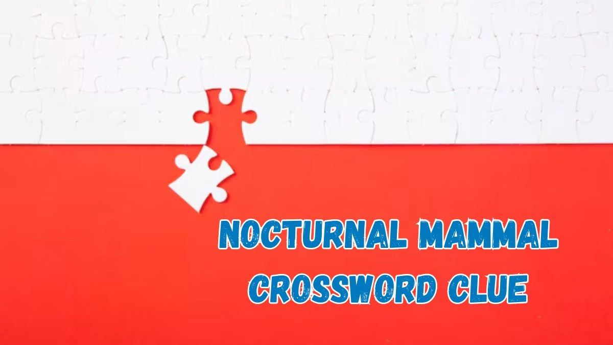 Nocturnal mammal Crossword Clue 6 Letters