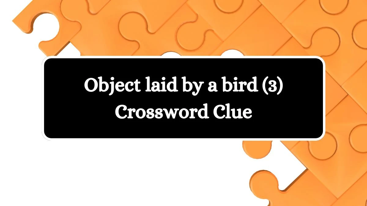 Object laid by a bird (3) Crossword Clue