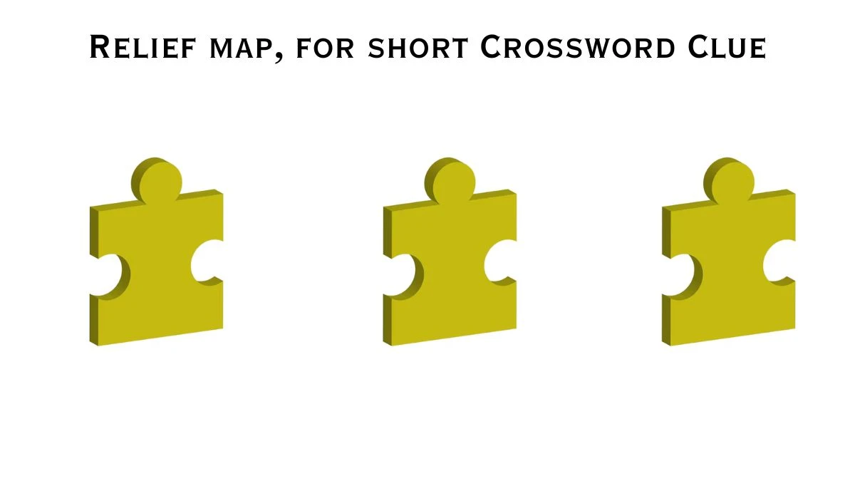 Relief map, for short Crossword Clue