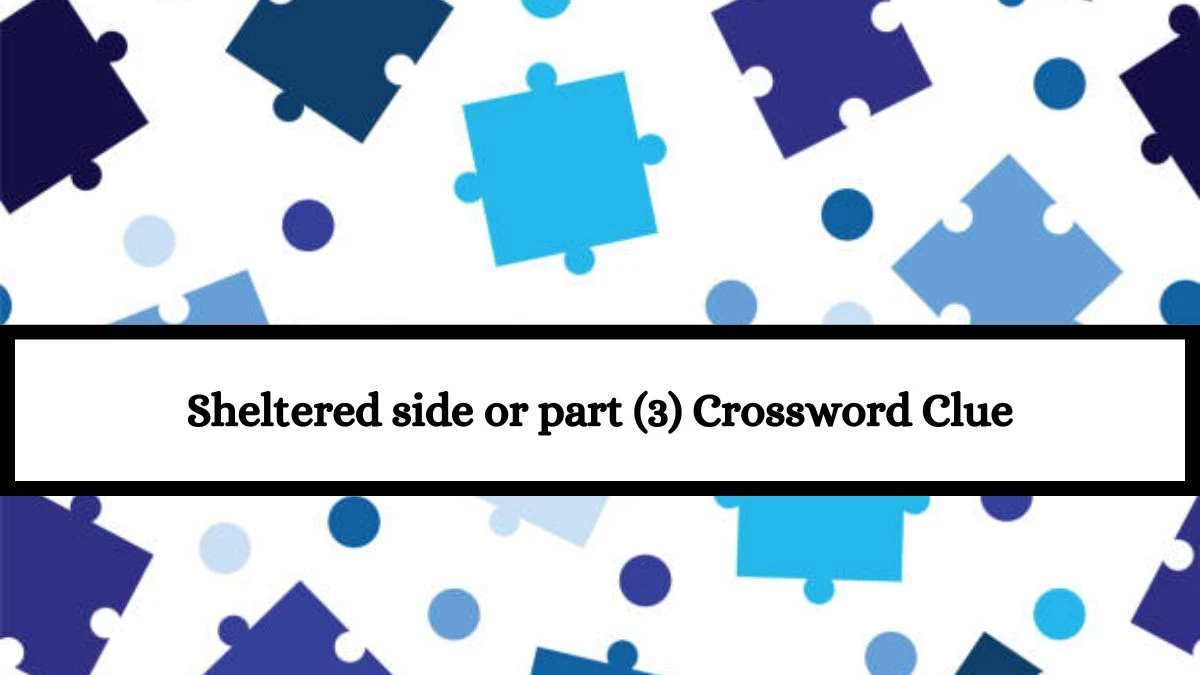 Sheltered side or part (3) Crossword Clue