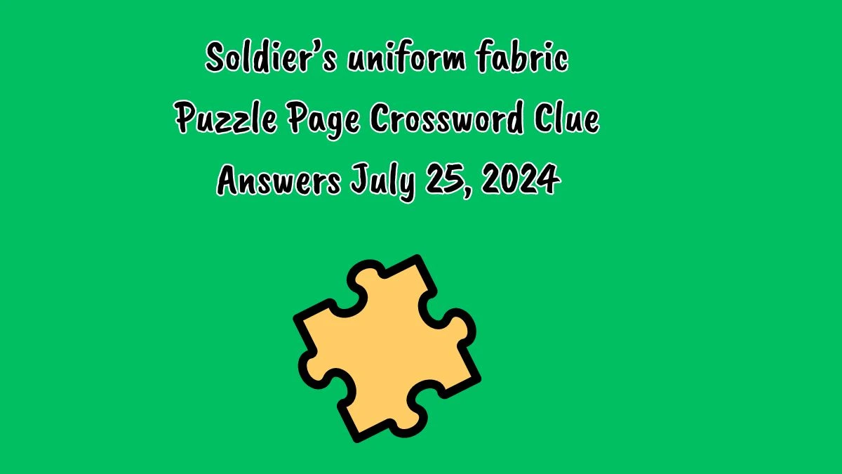 Soldier’s uniform fabric Puzzle Page