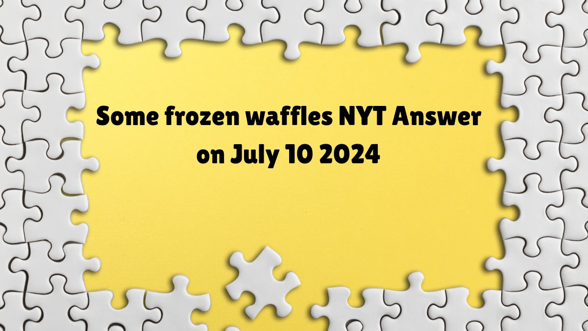 Some frozen waffles NYT