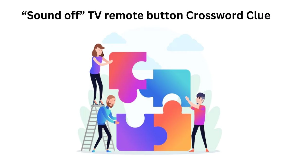 “Sound off” TV remote button Crossword Clue