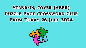 Stand-in, cover (abbr) Puzzle Page