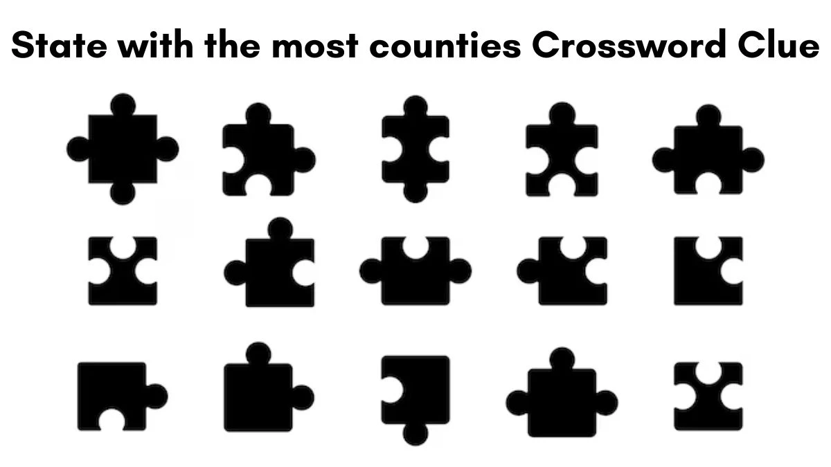 State with the most counties Crossword Clue