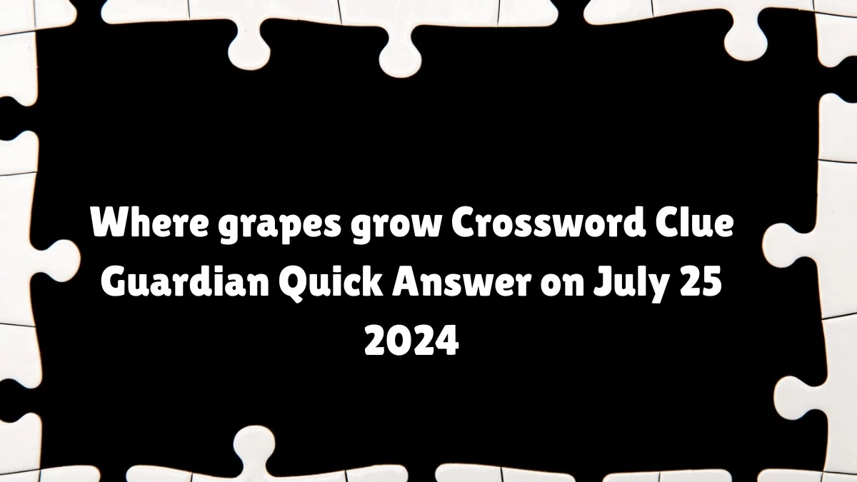 ​Where grapes grow Crossword Clue