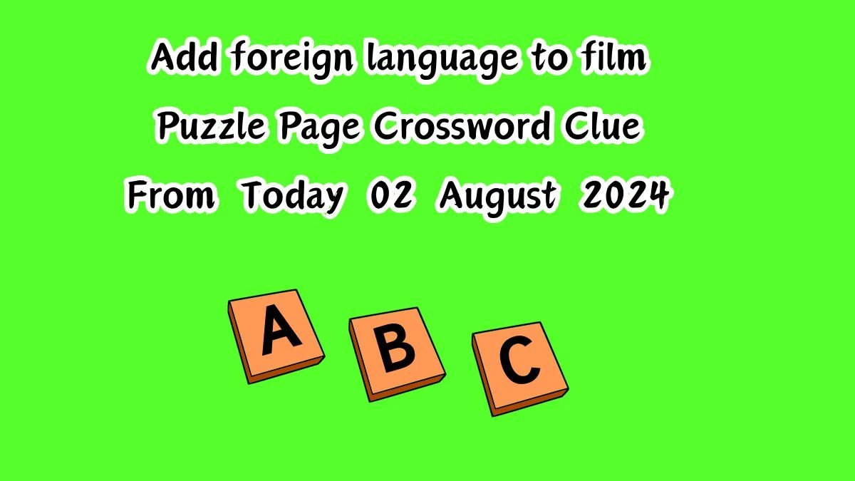 Add foreign language to film Puzzle Page