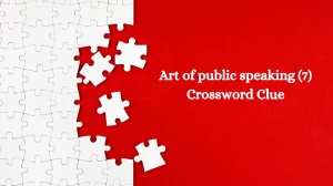 Art of public speaking (7) Crossword Clue