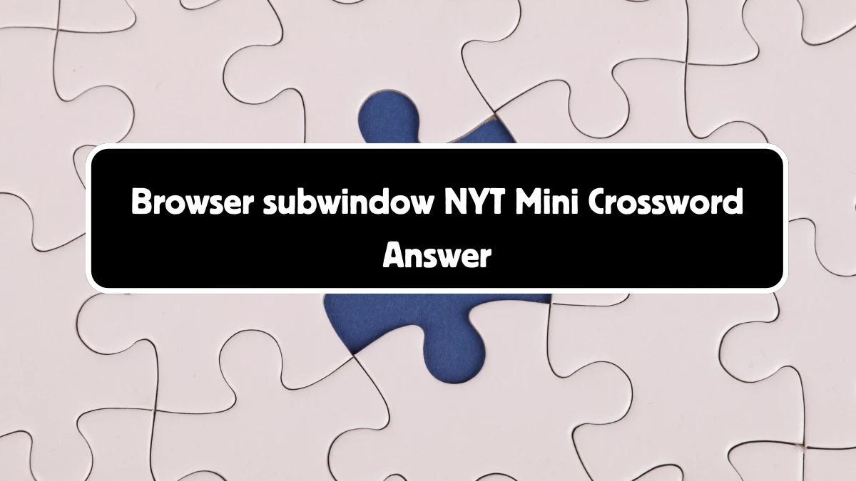 Browser subwindow NYT Crossword Clue