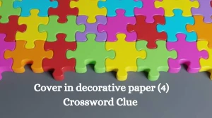 Cover in decorative paper (4) Crossword Clue