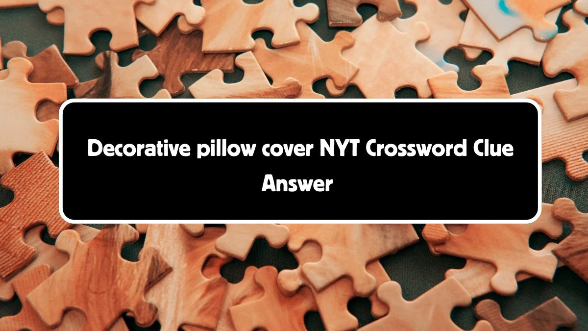 Decorative pillow cover NYT Crossword Clue