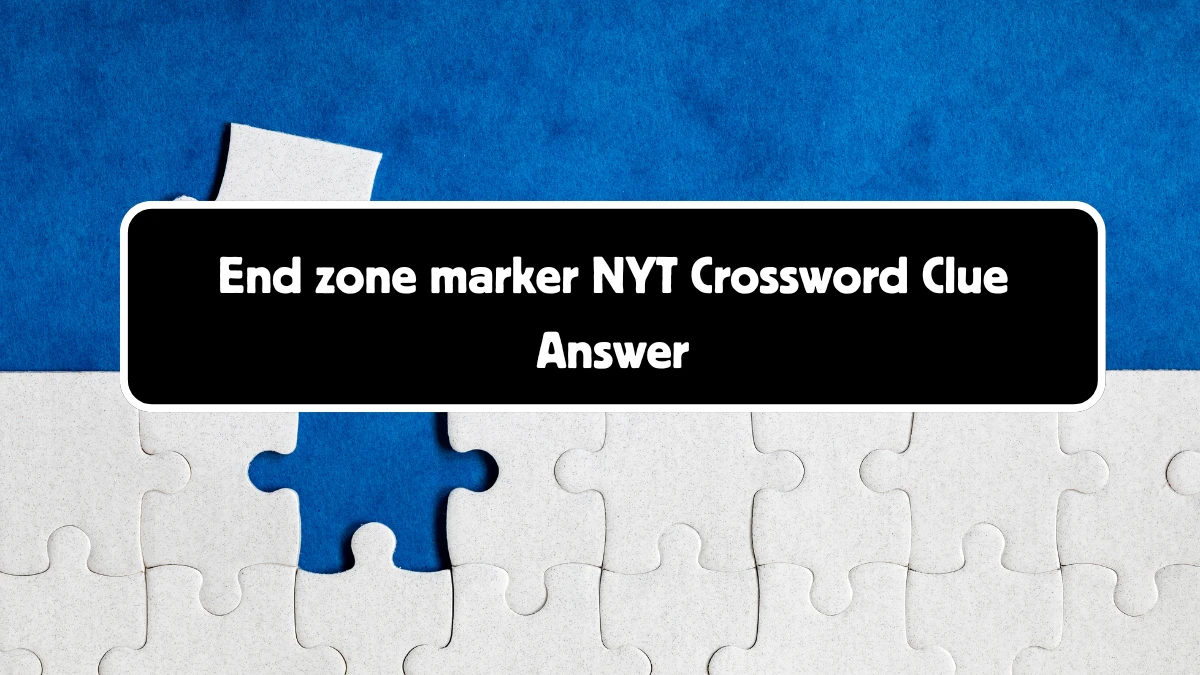 End zone marker NYT Crossword Clue