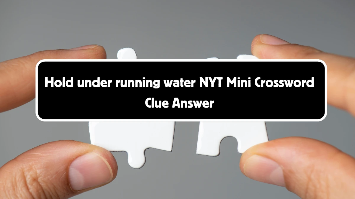 Hold under running water NYT Crossword Clue