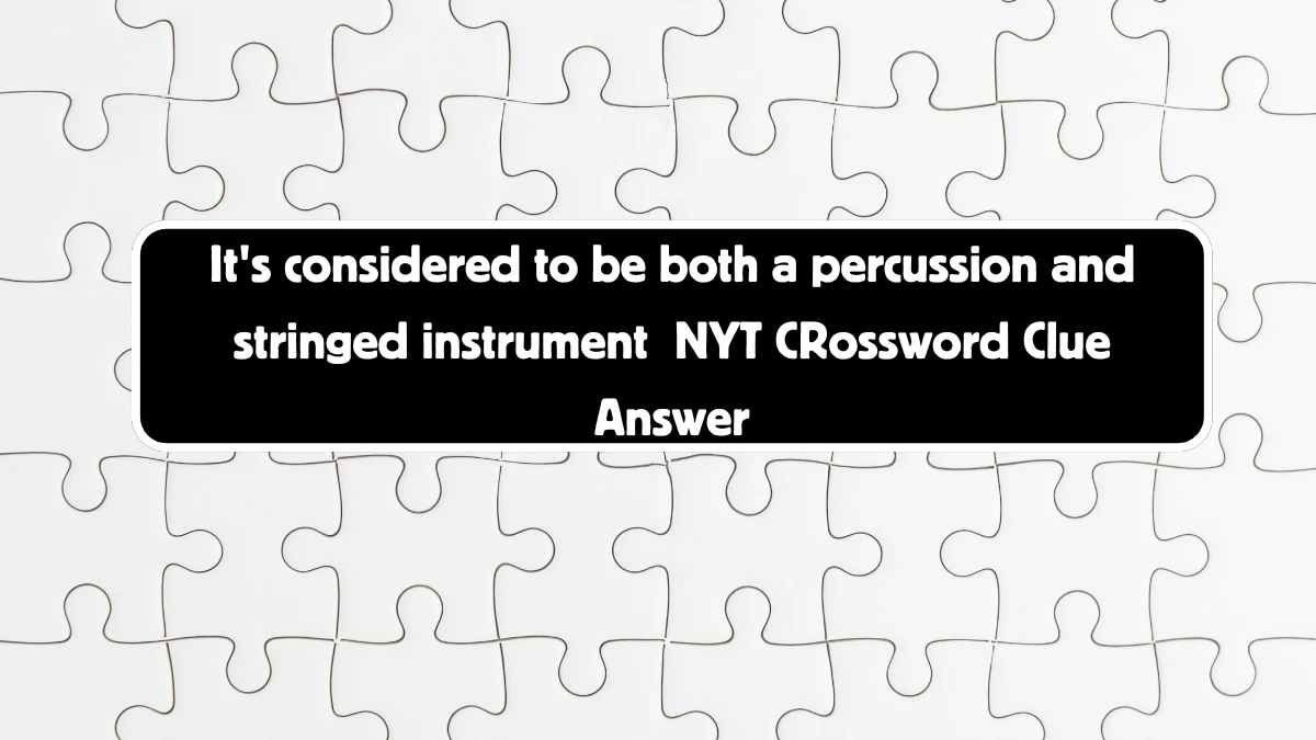 It's considered to be both a percussion and stringed instrument NYT