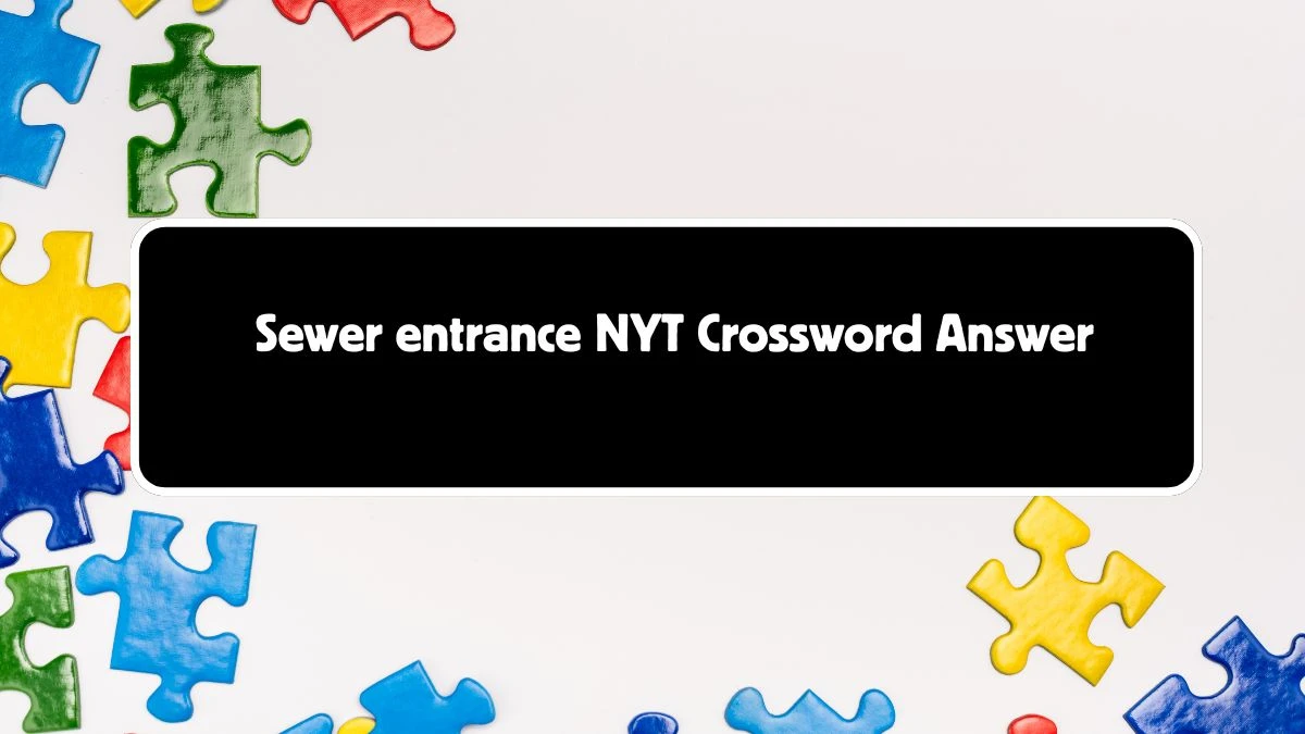 Sewer entrance NYT Crossword Answer for August 03, 2024